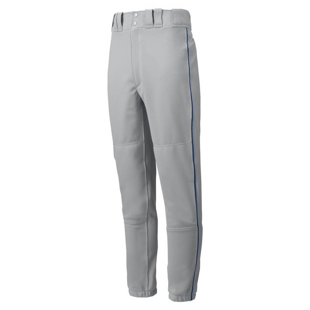 Pantalones Mizuno Premier Piped Hombre Gris/Azul Marino Baratas VWBK-23670